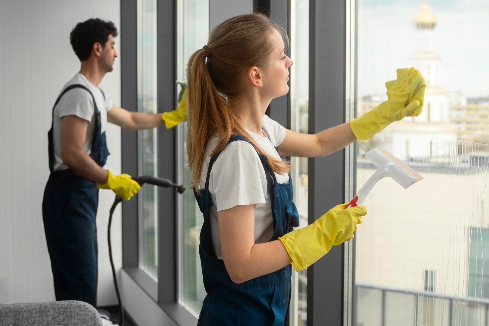 Glasreinigung in Essen — Beban Clean Gebäudereinigung im Einsatz